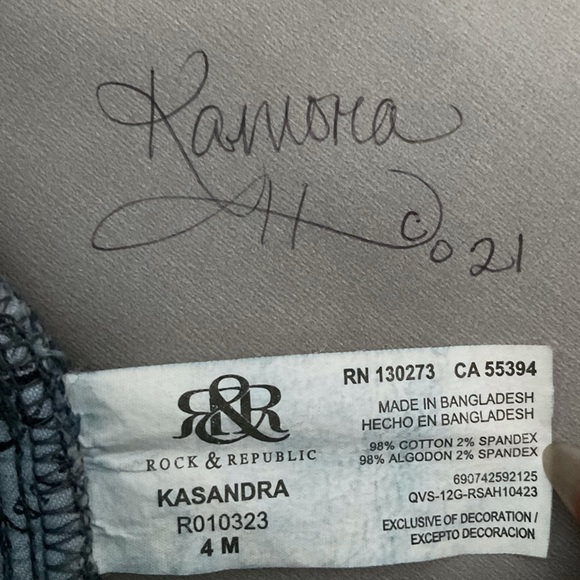 💸NWOT Rock & Republic Blue Jeans size 4M Super cute - Picture 5 of 8